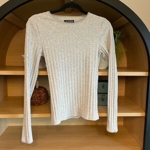J Crew Pointelle Long-Sleeve Tee Shirt